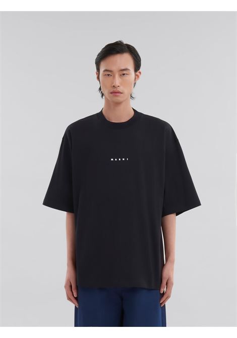 logo t-shirt man black MARNI | HUMU0223P1 USCS87LON99